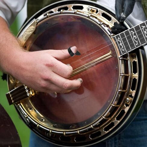 9 Pcs Banjo Finger Picks Set Stainless Steel Adjustable Finger and Thumb Picks for Guitar(Silver, Black) in Kuwait