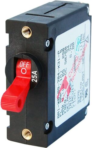 Blue Sea 7217 A-Series Toggle Circuit Breaker ، 25-AMP ، Toggle Red in Saudi Arabia