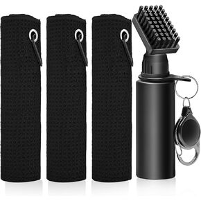 Golf Club Brush, Golf Club Cleaner with Water Bottle, 3PCS Microfiber Golf Towel for Bags Ball Cleaner Brush Grip Cleaner Essential Accessories in Saudi Arabia