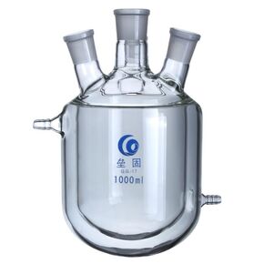 Reaction bottle with four-neck shell Thick-walled borosilicate glass flask Clad factory reactors Laboratory reactor #24(250ml 24x24x24x24) in Saudi Arabia