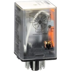 Schneider Electric Square D Pluge In Relay ، Type KP ، Tubular ، 1 HP عند 277 VAC ، 10A مقاومة عند 120 VAC ، 8 دبوس ، DPDT ، 2 NO ، 2 NC ، 24 VAC لفائف in Saudi Arabia