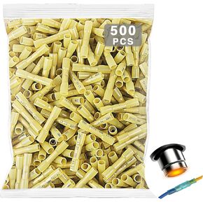 1000PCS Blue Heat Shrink Butt Connectors 16-14 AWG Waterproof Tinned Copper Purple Core Wire Connectors, Insulated Splice Terminals for Cable, Boat, Automotive, and Home Wiring (16-14 AWG) in Saudi Arabia