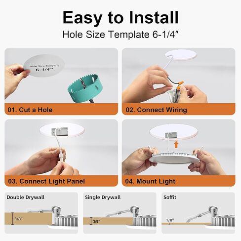 Smart Recessed Lighting 6 Inch, 12W 1080LM RGBCW Canless Recessed Light Bluetooth Connect Color Changing LED Downlight CCT Dim Ceiling Lights with Junction Box for Party Home 1 Pack in Saudi Arabia