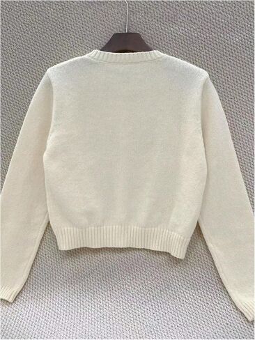 زر المرأة أسفل سترات كارديجان الأكمام طويلة الأكمام خفيفة الوزن سقوط الخريف المحبوك in Saudi Arabia