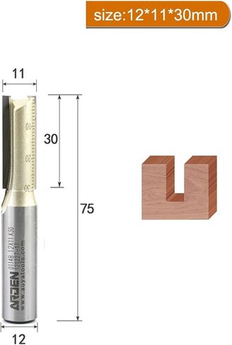 Arden Metric Shank 6mm 12mm جهاز التوجيه المستقيم Carbide 2 Flute Endend End End Mill Tool Cutter Milling Cutter (12x11x30) in Saudi Arabia