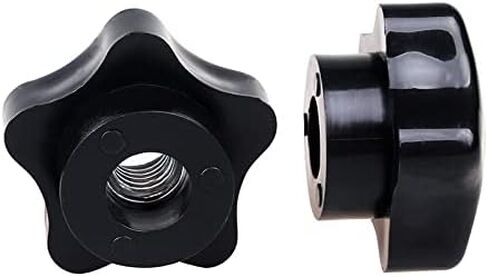 5Pcs M6 M8 M10 M12 M14 M16 Plum Bakelite Hand Tighten Nuts Handle Star Mechanical Black Thumb Nut(M10 OD 39MM) in Saudi Arabia