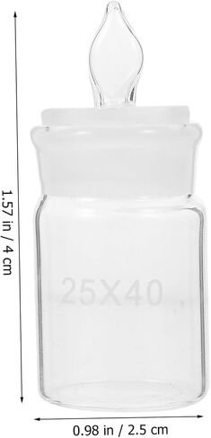 ABOOFAN Laboratory Weighing Bottle Clear Borosilicate Glass Practical Sampling Jar with Lid for Chemical and Biological Weighing in Saudi Arabia