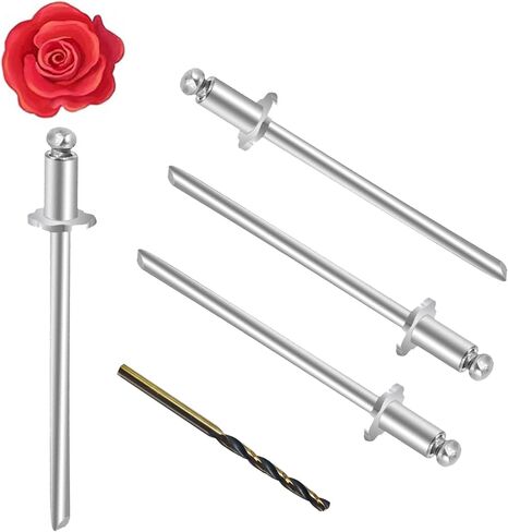 2PCS Rosette Rivets الفولاذ المقاوم للصدأ من الفولاذ المقاوم للصدأ لفورد كرايسلر AMC VIN TAG ، علامة باب VIN مع سيارات GM AMC (2) in Kuwait