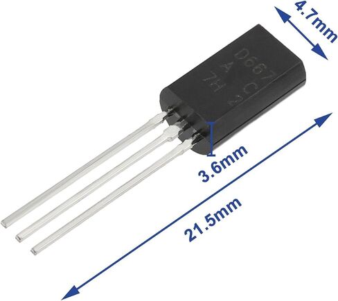 10 Pairs 3Pin Silicon PNP Transistors Kit 2SB647AC 2SD667AC B647A D667A Electrical Components Transistors Replacements Black in Saudi Arabia
