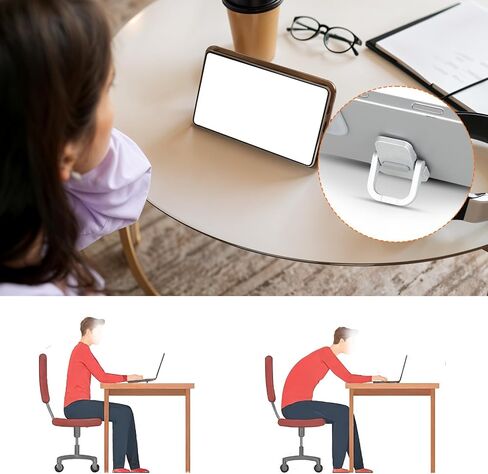 Thinp 2Pcs Keyboard Stand, Portable Laptop Stand Mini Computer Keyboard Stands for Desk Self-Adhesive Invisible Laptop Feet Keyboards Riser for Most Keyboards(Silver) in Saudi Arabia