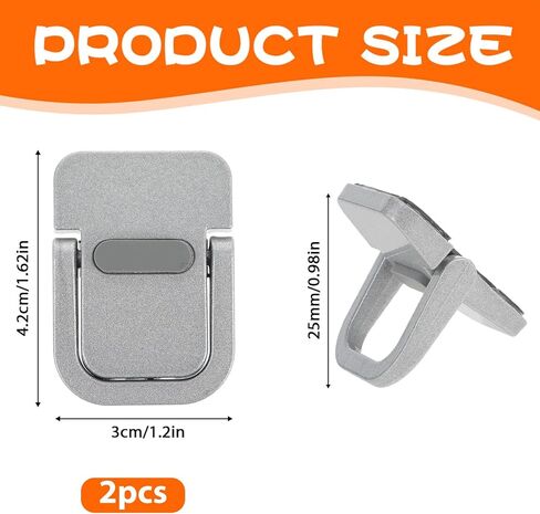 Thinp 2Pcs Keyboard Stand, Portable Laptop Stand Mini Computer Keyboard Stands for Desk Self-Adhesive Invisible Laptop Feet Keyboards Riser for Most Keyboards(Silver) in Saudi Arabia