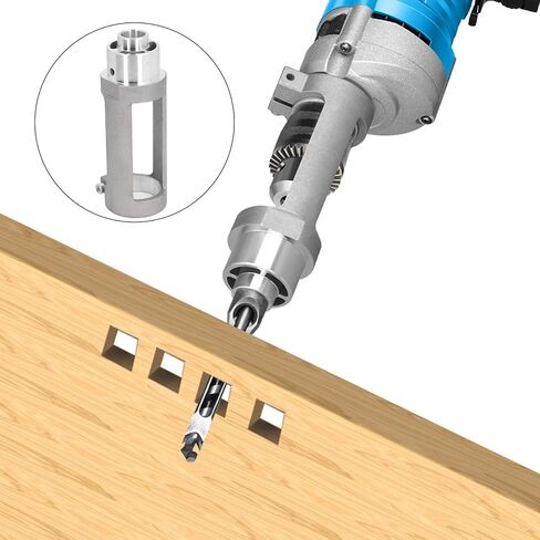 Square Hole Drill Bit Adapter, Aluminium Alloy Square Hole Drill Bit Mortising Attachment for Woodworking in Saudi Arabia