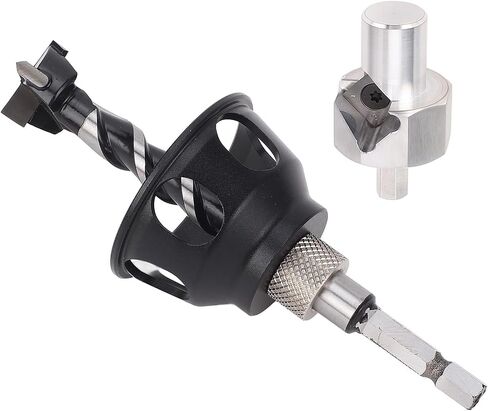 Aramox Vertical Drilling Locator Dog Hole Chamfer Tool Set for Easy Operation, Suitable for Carpentry Enthusiasts, Sturdy Aluminum Alloy Construction in Saudi Arabia