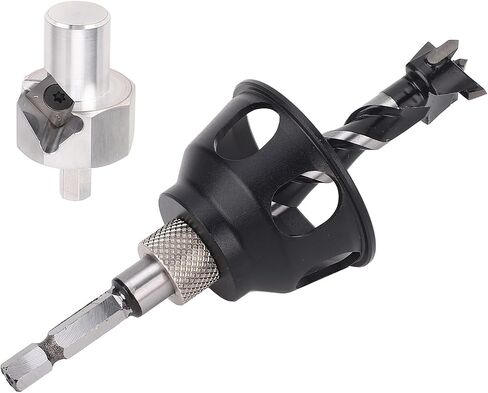 Aramox Vertical Drilling Locator Dog Hole Chamfer Tool Set for Easy Operation, Suitable for Carpentry Enthusiasts, Sturdy Aluminum Alloy Construction in Saudi Arabia