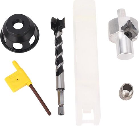 Aramox Vertical Drilling Locator Dog Hole Chamfer Tool Set for Easy Operation, Suitable for Carpentry Enthusiasts, Sturdy Aluminum Alloy Construction in Saudi Arabia