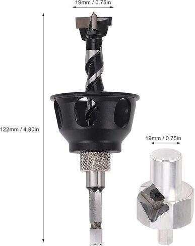 Aramox Vertical Drilling Locator Dog Hole Chamfer Tool Set for Easy Operation, Suitable for Carpentry Enthusiasts, Sturdy Aluminum Alloy Construction in Saudi Arabia