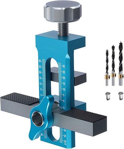 Yunseity Quick Door Alignment,Cabinet Door Installation Positioner Tool, 0-40mm Clamping Range, Drilling Locator with 6mm, 8mm, 10mm Drills Bit for Rebound Device Installation in Saudi Arabia
