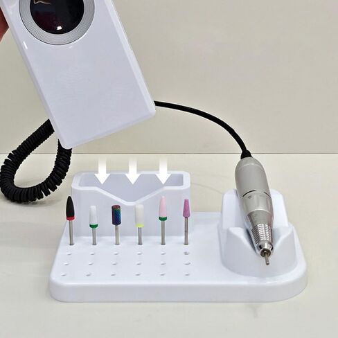 24Hole Nails Drill Machine & Bits Storage Box,Nails Drill Grinding Bit Organizers,Nails Drill Tool Displayer Holder Case in Saudi Arabia