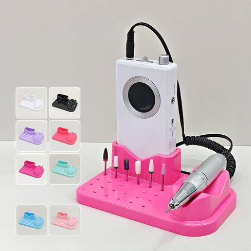 24Hole Nails Drill Machine & Bits Storage Box,Nails Drill Grinding Bit Organizers,Nails Drill Tool Displayer Holder Case in Saudi Arabia