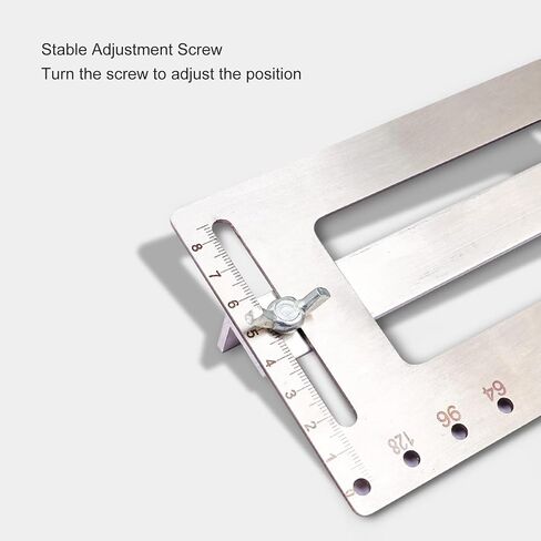 Hyuduo Stainless Steel Hole Locator Adjustable Punch Drill for Cabinet Door Handle Drawer Installation with Easy Adjustment Jig Tool for Accurate Drilling in Saudi Arabia