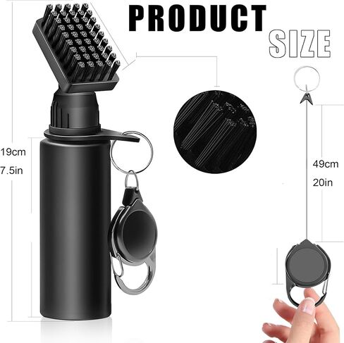 Golf Club Brush, Golf Club Cleaner with Water Bottle, 3PCS Microfiber Golf Towel for Bags Ball Cleaner Brush Grip Cleaner Essential Accessories in Saudi Arabia