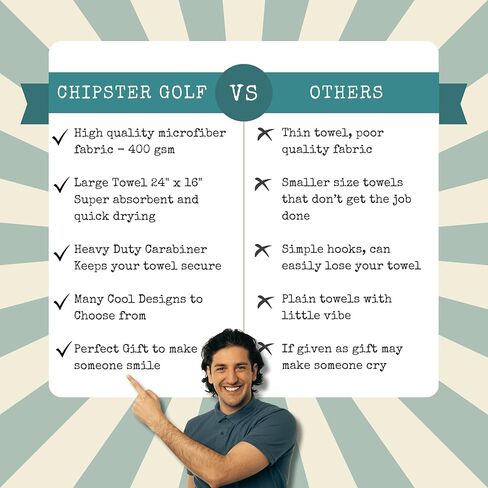 Funny Golf Towels- Golf Themed Gag Gifts for Men Who Have Everything, Golf Towels for Golf Bags with Clip for Men, Funny, Unique Accessories (Best) in Saudi Arabia