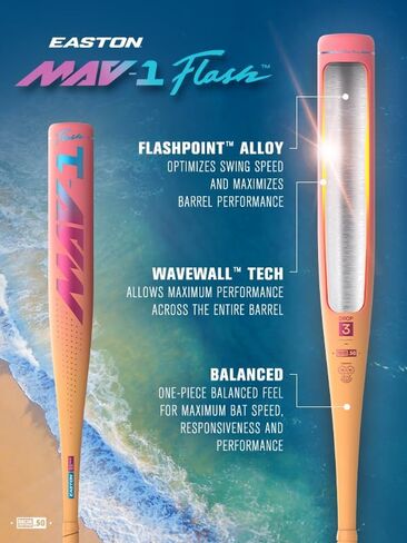 Easton | 2026 | MAV1 Flash Baseball Bat | BBCOR | -3 Drop | 2 5/8" Barrel | 1 Pc. Alloy in Saudi Arabia