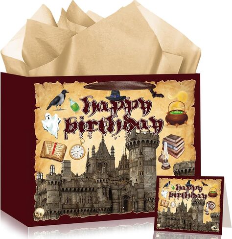 Luufilx Wizard عيد ميلاد حقيبة الهدايا معالج قبعة عيد ميلاد الحفل مع معالج البطاقة الورقية معالج هدايا in Saudi Arabia