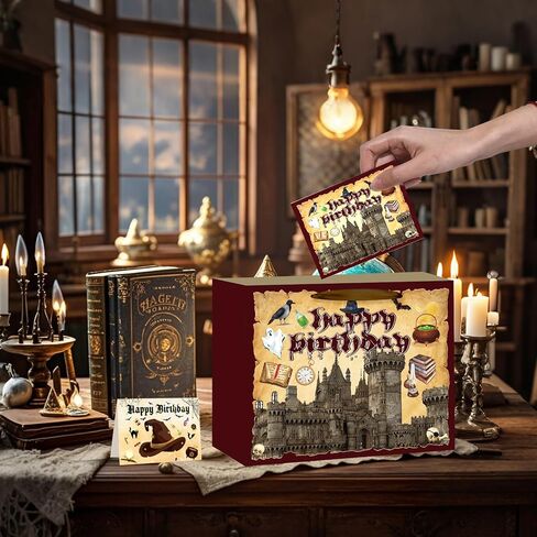 Luufilx Wizard عيد ميلاد حقيبة الهدايا معالج قبعة عيد ميلاد الحفل مع معالج البطاقة الورقية معالج هدايا in Saudi Arabia