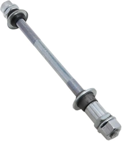 Bicycle axle 180mm /7.08 "Bicycle Multi-Speed Rear hub axle M10 Silver 26tpi Hub Conical Lock nut Washer Kit 1pcs in Saudi Arabia