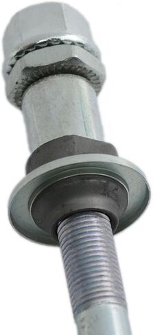 Bicycle axle 180mm /7.08 "Bicycle Multi-Speed Rear hub axle M10 Silver 26tpi Hub Conical Lock nut Washer Kit 1pcs in Saudi Arabia