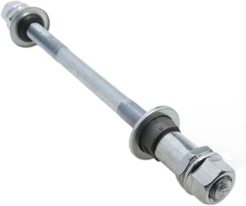 Bicycle axle 180mm /7.08 "Bicycle Multi-Speed Rear hub axle M10 Silver 26tpi Hub Conical Lock nut Washer Kit 1pcs in Saudi Arabia