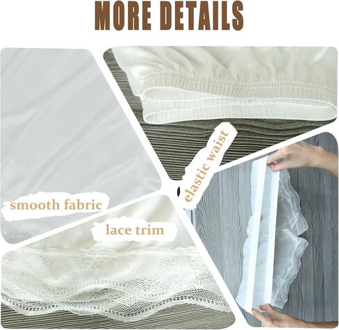 2 Pack Women Slip Shorts for Under Dress Half Slip Pettipants Bloomers Culotte Shorts for Under Skirts Dresses, Black and White in Kuwait