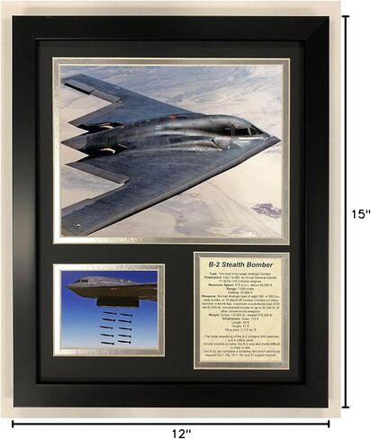 Legends Never Die B-2 Bomber Bomber Pressing Double Photes ، 12 "× 15" ، (14002U) in Saudi Arabia