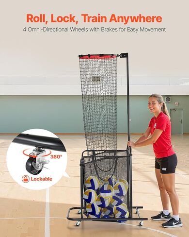 VEVOR Volleyball Training Net System,8 * 11/12 * 11ft/Pitching Practice/Spiking Practice/14 Net,Portable Net Station, Easy Setup Indoor Outdoor Target Net for Serving Spiking Setting in Saudi Arabia