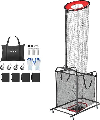 VEVOR Volleyball Training Net System,8 * 11/12 * 11ft/Pitching Practice/Spiking Practice/14 Net,Portable Net Station, Easy Setup Indoor Outdoor Target Net for Serving Spiking Setting in Saudi Arabia