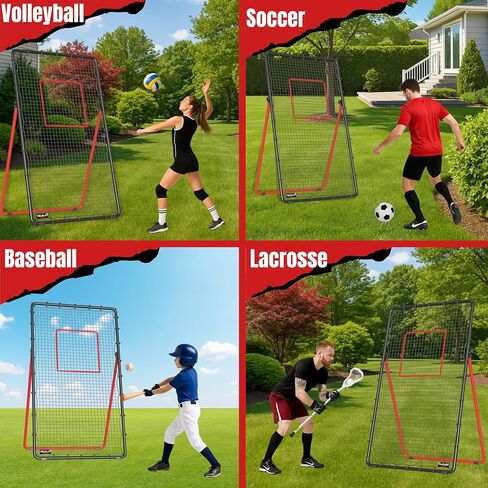 Volleyball Rebounder Net 7x4 FT – 5 Angle Adjustable Volleyball Training Equipment - Durable 45 PLY Bounce Back Net – Practice Net – Includes Ball, Pump & Carry Bag - Gift-Ready Set in Saudi Arabia