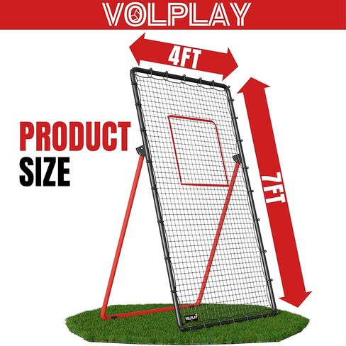 Volleyball Rebounder Net 7x4 FT – 5 Angle Adjustable Volleyball Training Equipment - Durable 45 PLY Bounce Back Net – Practice Net – Includes Ball, Pump & Carry Bag - Gift-Ready Set in Saudi Arabia