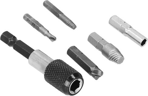 Fafeicy 22pcs مستخرج المسمار التالفة مجموعة من الصلب عالي السرعة جردت مزيل الترباس مكسور للاطلاع على مسامير الخشب مقبس السداسي (مفصل أسود 60 مم) in Saudi Arabia