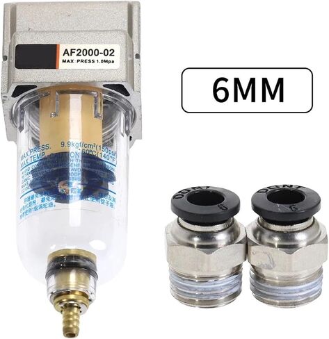 AF2000-02 Compressed Air Compressor in Line Moisture Water Filter Trap 1/4" W Pneumatic Fittings(ONLY AF2000-02) in Kuwait