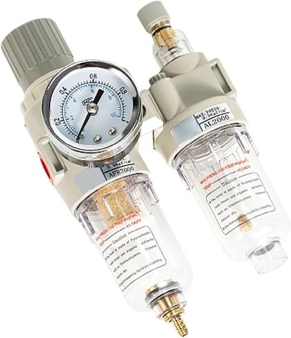 AFC2000 G1/4 AFR2000 + AL2000 Oil Water Separator Regulator Trap Filter Airbrush Air Compressor Pressure Reducing Slide Valve(AFC2000 Plastic) in Saudi Arabia
