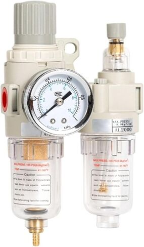 AFC2000 G1/4 AFR2000 + AL2000 Oil Water Separator Regulator Trap Filter Airbrush Air Compressor Pressure Reducing Slide Valve(AFC2000 Plastic) in Saudi Arabia