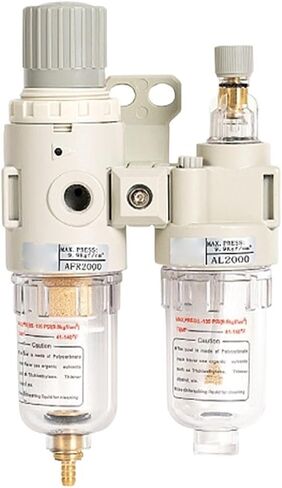 AFC2000 G1/4 AFR2000 + AL2000 Oil Water Separator Regulator Trap Filter Airbrush Air Compressor Pressure Reducing Slide Valve(AFC2000 Plastic) in Saudi Arabia