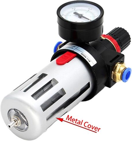 Metal Cover BFR2000 3000 4000 1/4 3/8 1/2 Air Compressor Oil Water Separator Filter Regulator Preparation(BFR2000,8mm Fittings) in Saudi Arabia