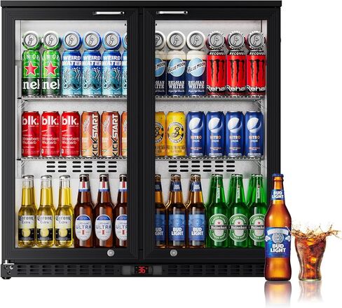 36 "البار الخلفي تبريد ثلاجة خفية مع زجاج منخفضة ، 7.4 Cu.ft مبرد المشروبات التجارية للبيرة والصودا والنبيذ والأرفف القابلة للتعديل وإضاءة LED in Kuwait