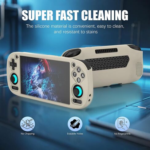 for Retroid Pocket 5 Case, Silicone Cover Shell Anti-Slip, Shock Proof, Soft Protective for Retroid Pocket 5 Retro Handheld Game Console Accessories with Lanyard - Black in Kuwait