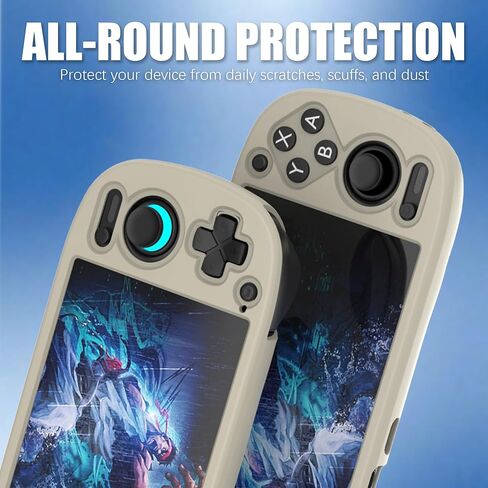for Retroid Pocket 5 Case, Silicone Cover Shell Anti-Slip, Shock Proof, Soft Protective for Retroid Pocket 5 Retro Handheld Game Console Accessories with Lanyard - Black in Kuwait