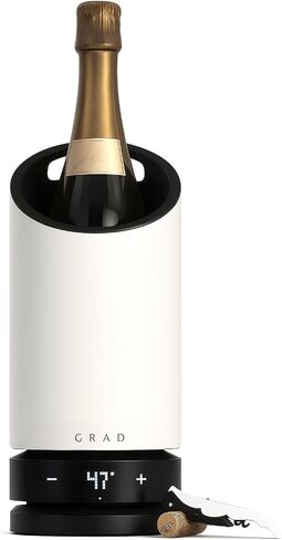 Grad No.1 Wine Cooler-مبرد النبيذ المحمول والقابل لإعادة الشحن مع التحكم الدقيق في درجة الحرارة (41-69 درجة فهرنهايت) ، التصميم الاسكندنافي ، التشغيل الصامت ، عمر البطارية الطويل-ملحق النبيذ الفاخر للمنزل in Saudi Arabia