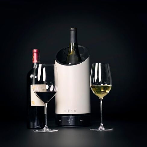 Grad No.1 Wine Cooler-مبرد النبيذ المحمول والقابل لإعادة الشحن مع التحكم الدقيق في درجة الحرارة (41-69 درجة فهرنهايت) ، التصميم الاسكندنافي ، التشغيل الصامت ، عمر البطارية الطويل-ملحق النبيذ الفاخر للمنزل in Saudi Arabia