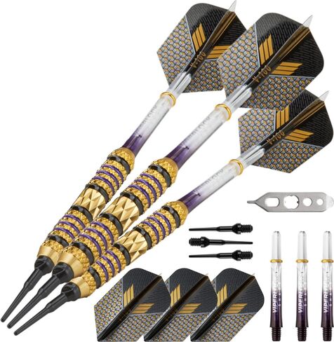 Viper Wizard Soft Tip Darts, Brass Alloy Barrels with Diamond-Cut Etchings and Knurled Rings in Saudi Arabia